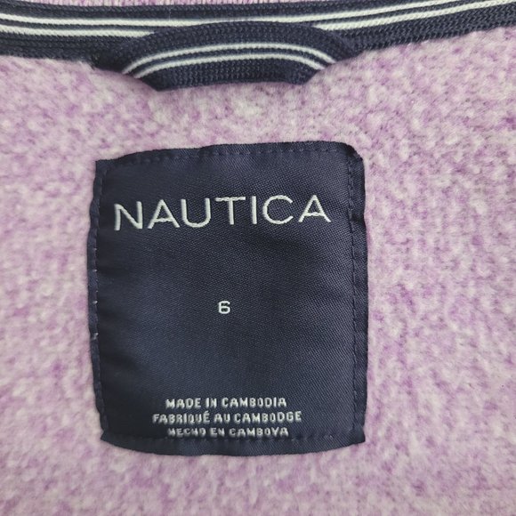 Nautica Girl's Purple Jacket with Pink Trim - Size 6 - Picture 7 of 13
